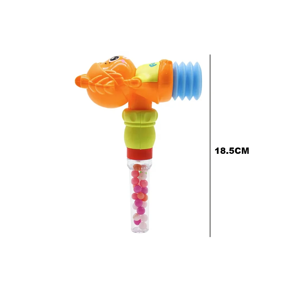 Huiye Funny Hammer Dog Candy Toys Cartoon Cute Handheld Tube For Candy Toys Cheering BB Sound Noise Maker Candy Toys Kids Gifts