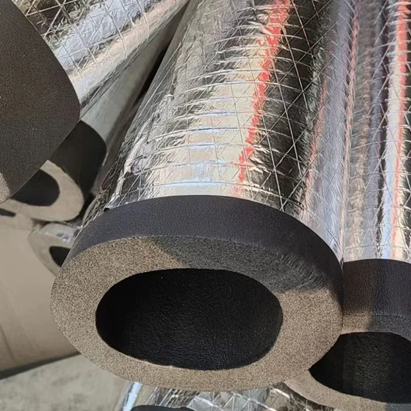Direct Selling Black 9mm-30mm Thickness Rubber insulation Aluminum Foil-Clad Rubber Foam insulation pipe
