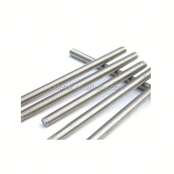 18-8 stainless steel threaded rod ends all thread stud bolt with nut and washer