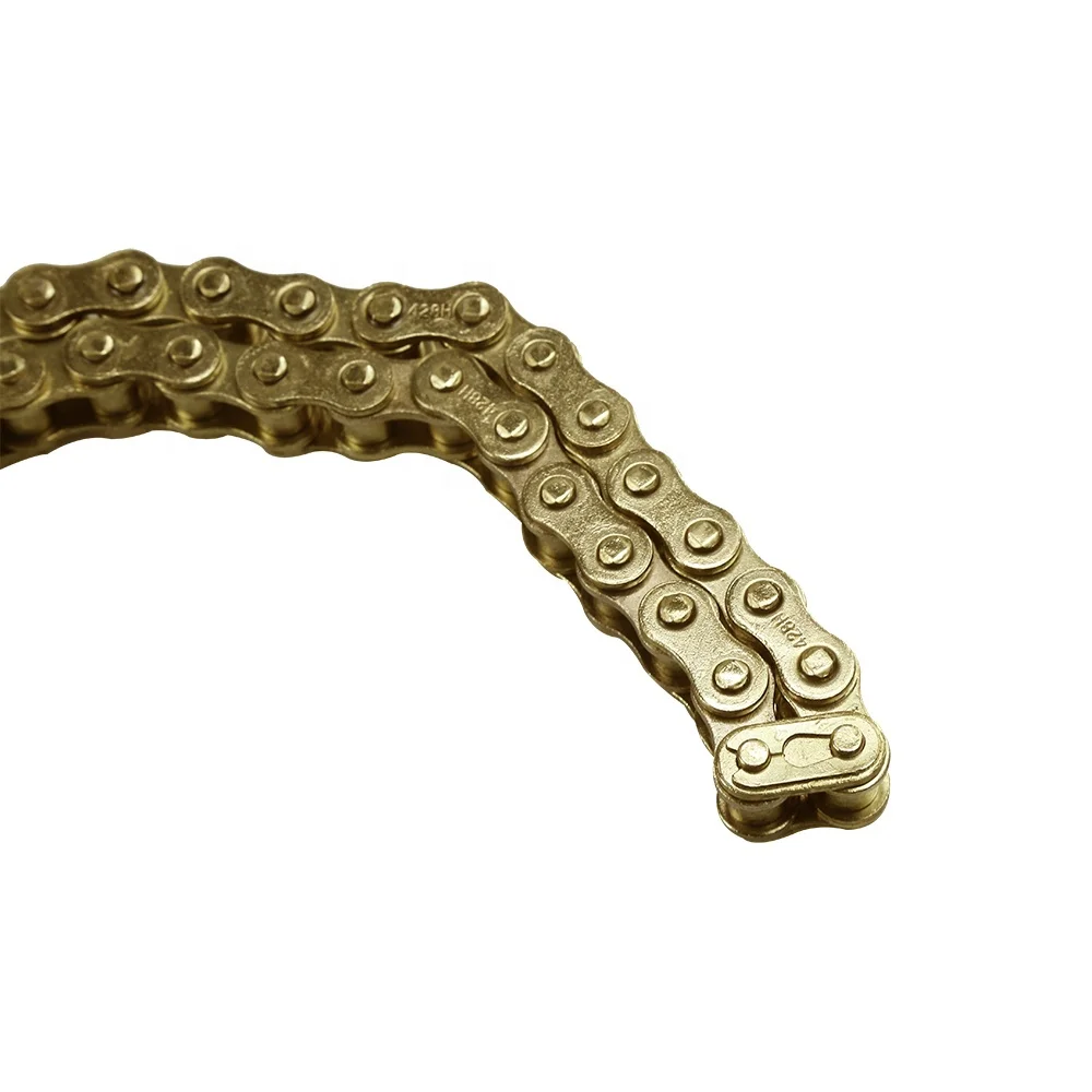  Запчасти для мотоциклов цепь мотоцикла золотого цвета 428H 132L