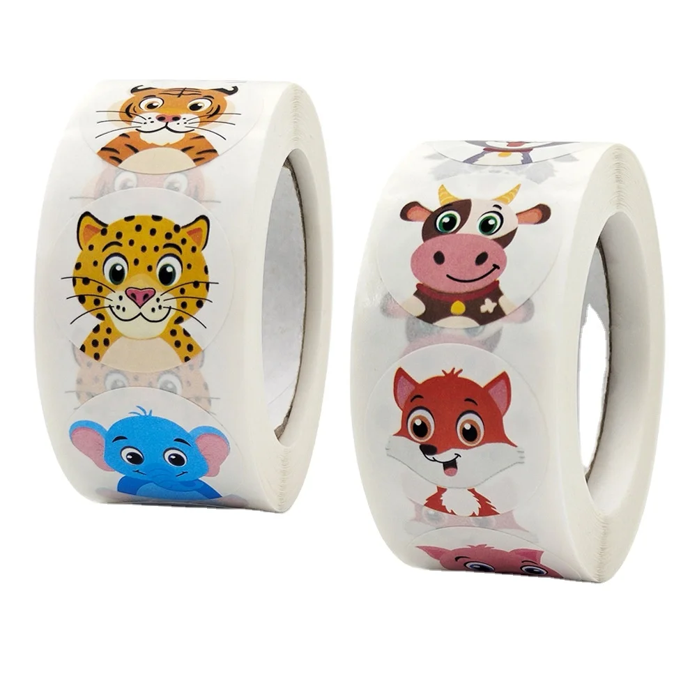 Custom Adhesive Printing Round Label Stickers, Circle Waterproof Vinyl Sticker Roll Private Label Logo Stickers.