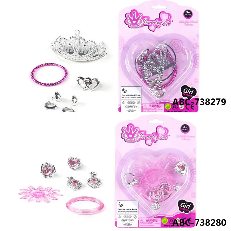 Игрушки принцессы нарядные туфли и ювелирные изделия Бутик для девочек притворный игровой набор модные аксессуары короны ожерелья кошельки кольца