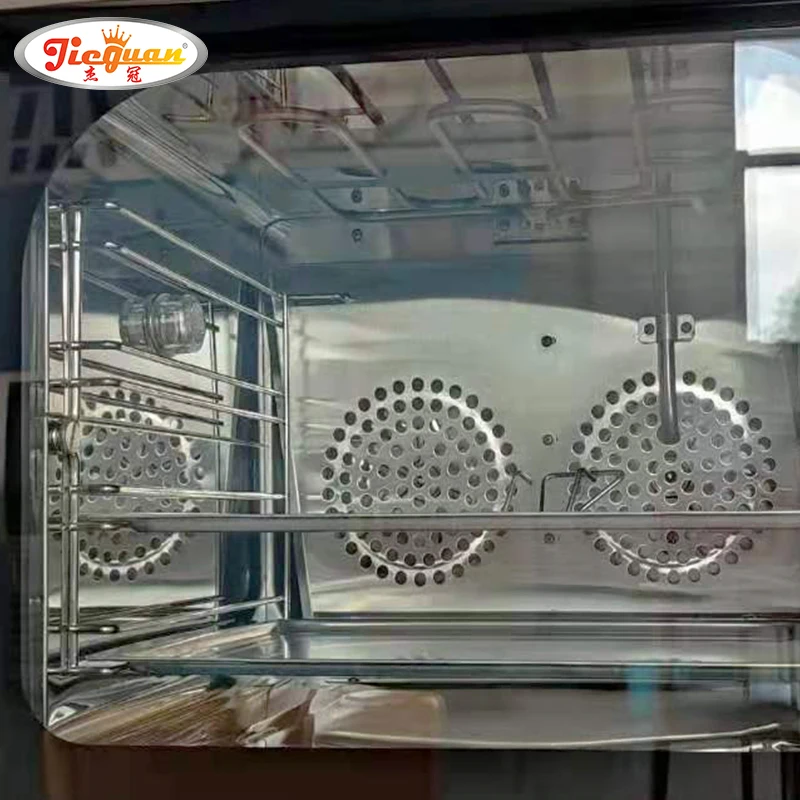 Stainless steel Commercial electric perspective convection bakery oven with 2 fans
