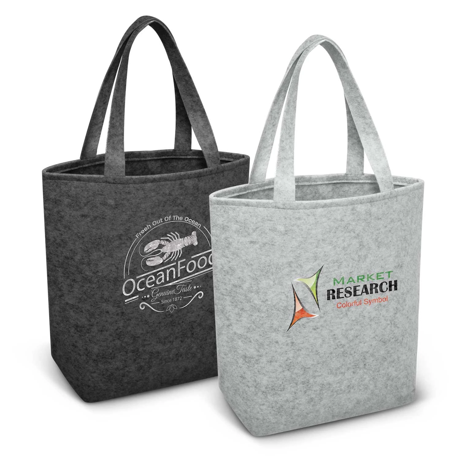 Insulated Recyclable Thermal Strong Durable Reusable Wholesale Tote Felt Bag