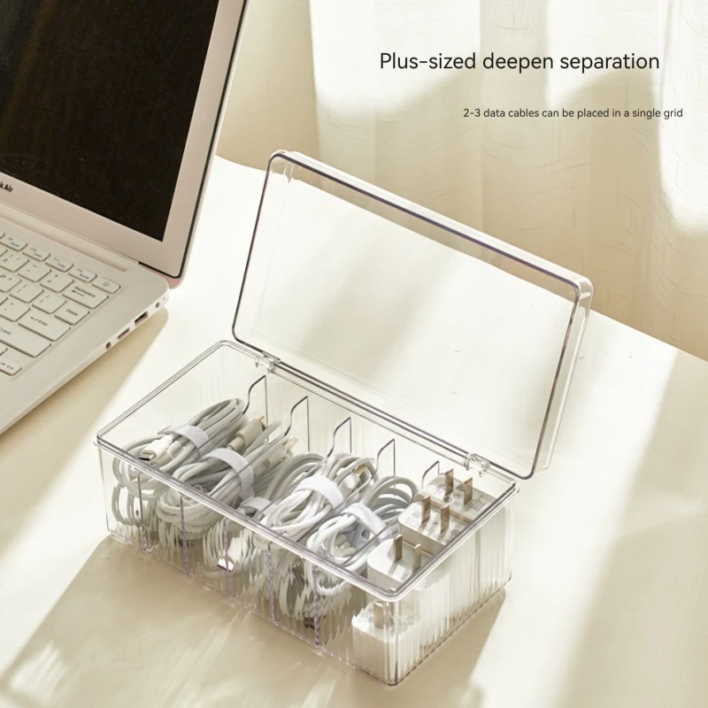 Data cable storage box  mobile phone power charging cable  charger organize  artifact  desktop cable