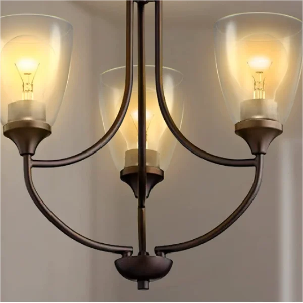 Clear Glass Lamp Shade Bell Shaped Glass Lampshade Replacement  for Chandelier Vanity