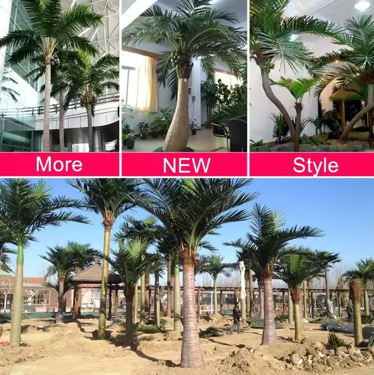 High simulation factory handmade fire retardant UV-resistant anti-aging artificial new style coconut palm trees