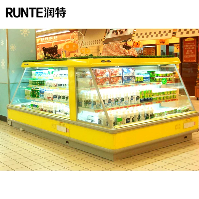 Refrigerator Show Vegetable Fruit Chiller Supermarket