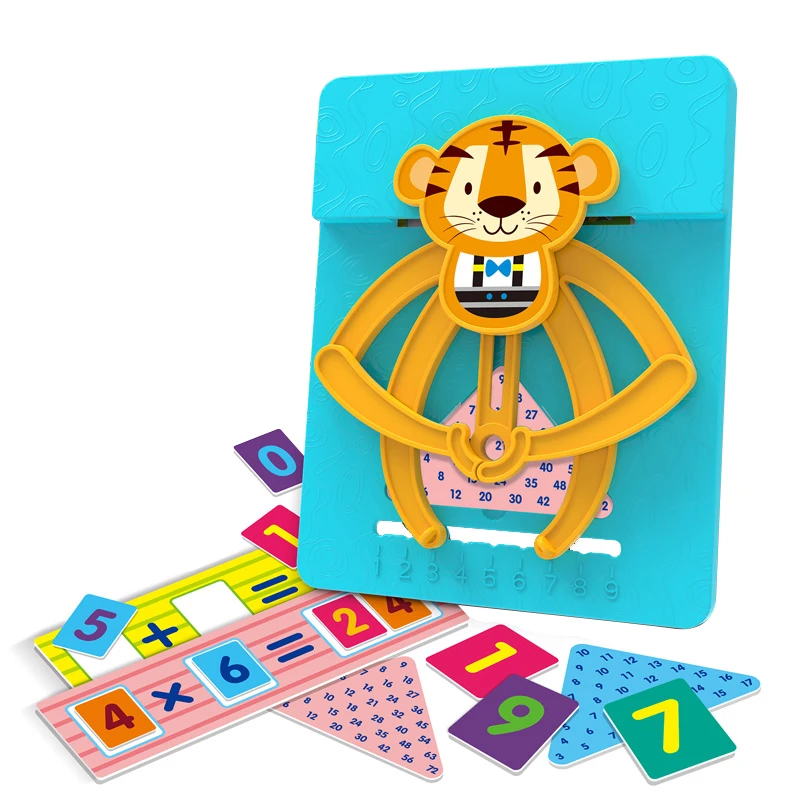 Early childhood education memory training arithmetic game Montessori arithmetic board counting matching rod math toys