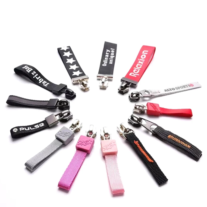 Изготовленный на заказ металлический пулер молнии Шарм молния тянет нейлоновый ремешок