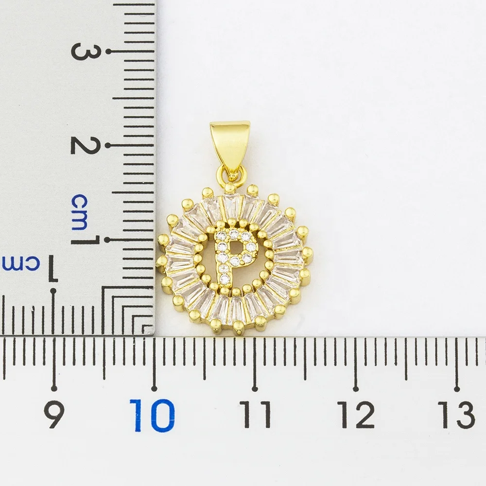 New Fashion Gold Plated Cubic Zirconia 26 Initial Letter Pendant Necklace For Women Charm Neck Chain Jewelry Customization