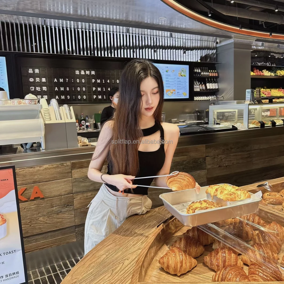 restaurant menu split flap board  flap message board split flap display