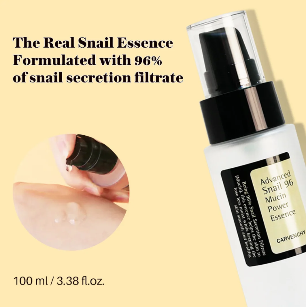 Wholesale low MOQ  Custom Face Serum Korean Real Snail 96 Mucin Serum Anti Aging Skin Care Facial Whitening Repair Snail Serum