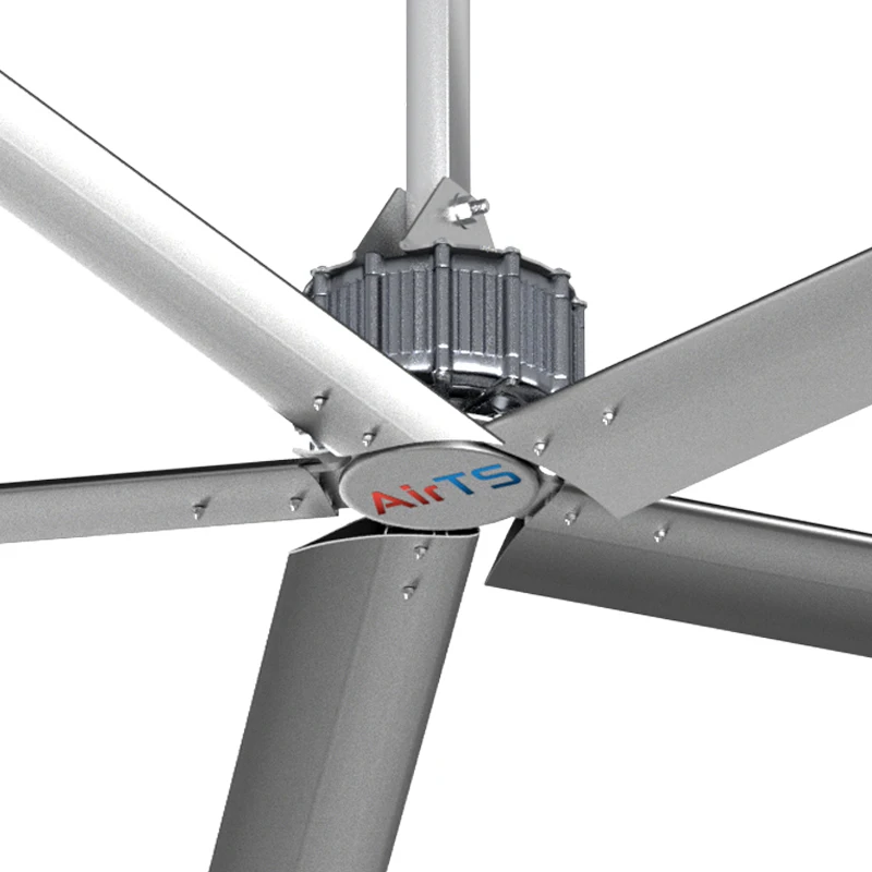 AirTS industrial ceiling HVLS Fan energy saving PMSM quiet ceiling fan  industrial fan with wireless control system