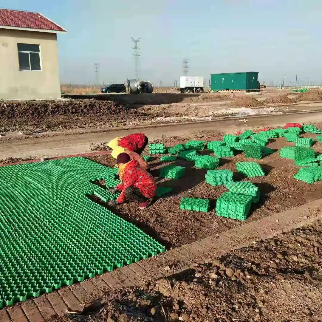 China factory High Quality  Parking Lot and Driveway fully recyclable HDPE  plastic grass grid paver for driveway