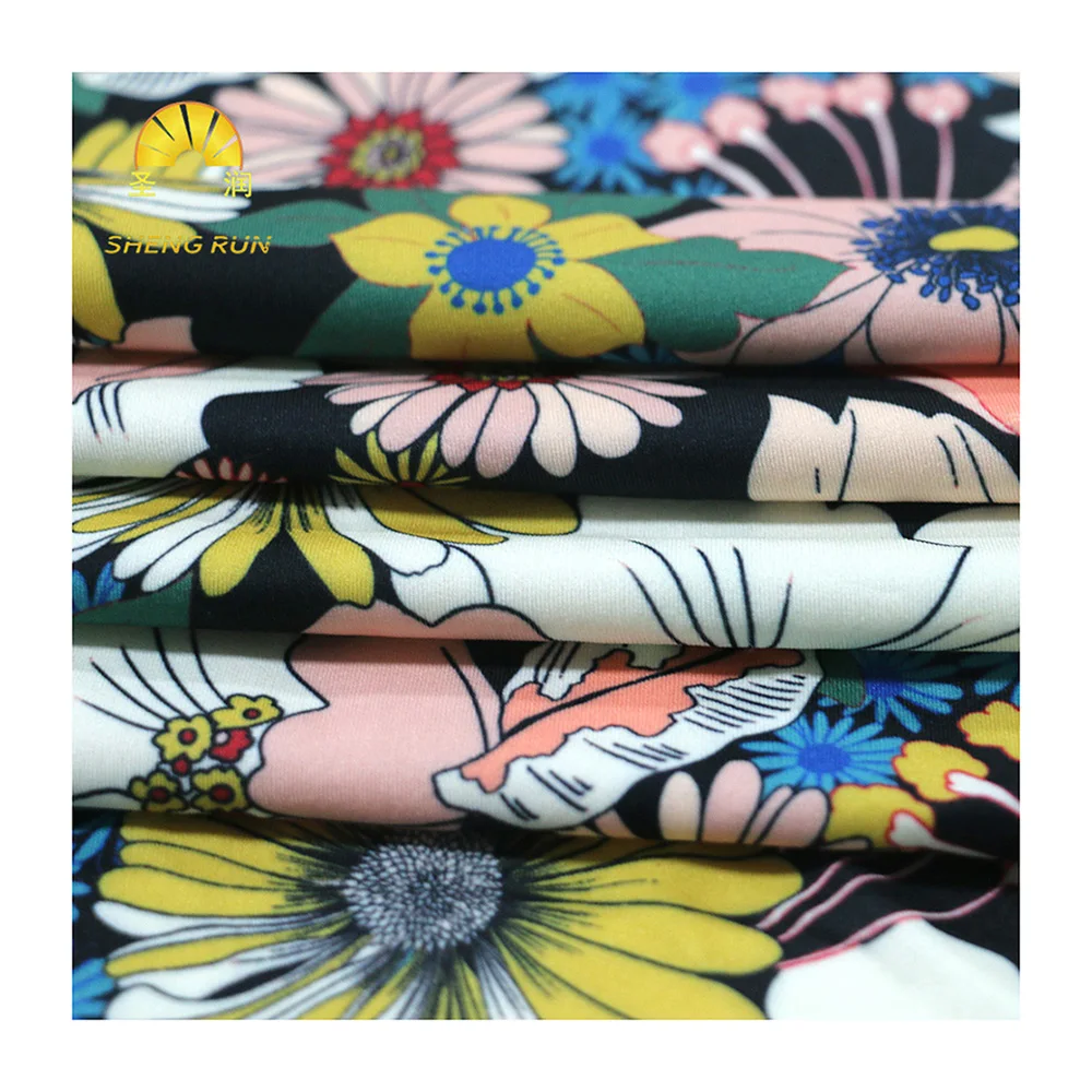 No MOQ Hight Quality Custom Printed Stretch Polyester Lycra Fabric for Swimwear and Leggings