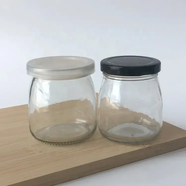 Airtight Metal Lid Honey Caviar Jam Bottle Spice Milk Yogurt Pudding Glass Jar For Food Sauce Sweets