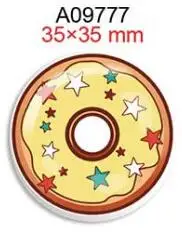 Cartoon Donut Food Planars Resin Flatback Printed 50pcs/lot for Charms DIY Hairbow Phone Keychain Decorations