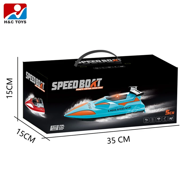 Simulation Mini Water Ship with Light Remote Control 2.4g 5 Channel Speedboat Toy Kid Rc Boat