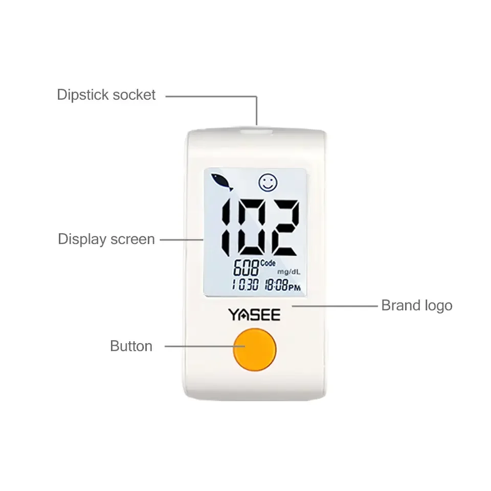 2023 Hospital  Sugar Monitor Kit Blood Glucose Testing Machine Blood Glucose Meter Blood Sugar Monitor