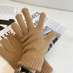 Высококачественные вязаные женские осенне-зимние теплые модные женские перчатки 100% кашемировые вязаные перчатки