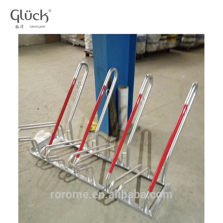 ISO 9001 certified high quality metal floor mounted car bike racks one-side 4 units rack China factory direct supply