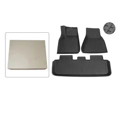 All Weather cars Floor Mat Front Rear Cargo Liner Mat Heavy Duty Floor Mats For Tesla Model Y/3 5-Seat  Accessories