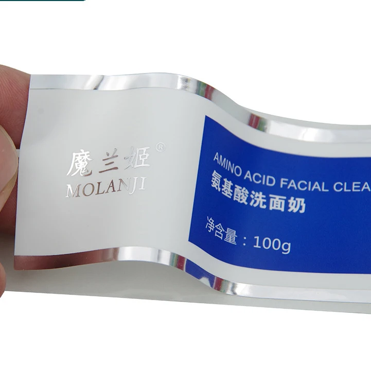 Self-adhesive pearlescent film clear bright color label Printer Roll food cosmetic stickers decals