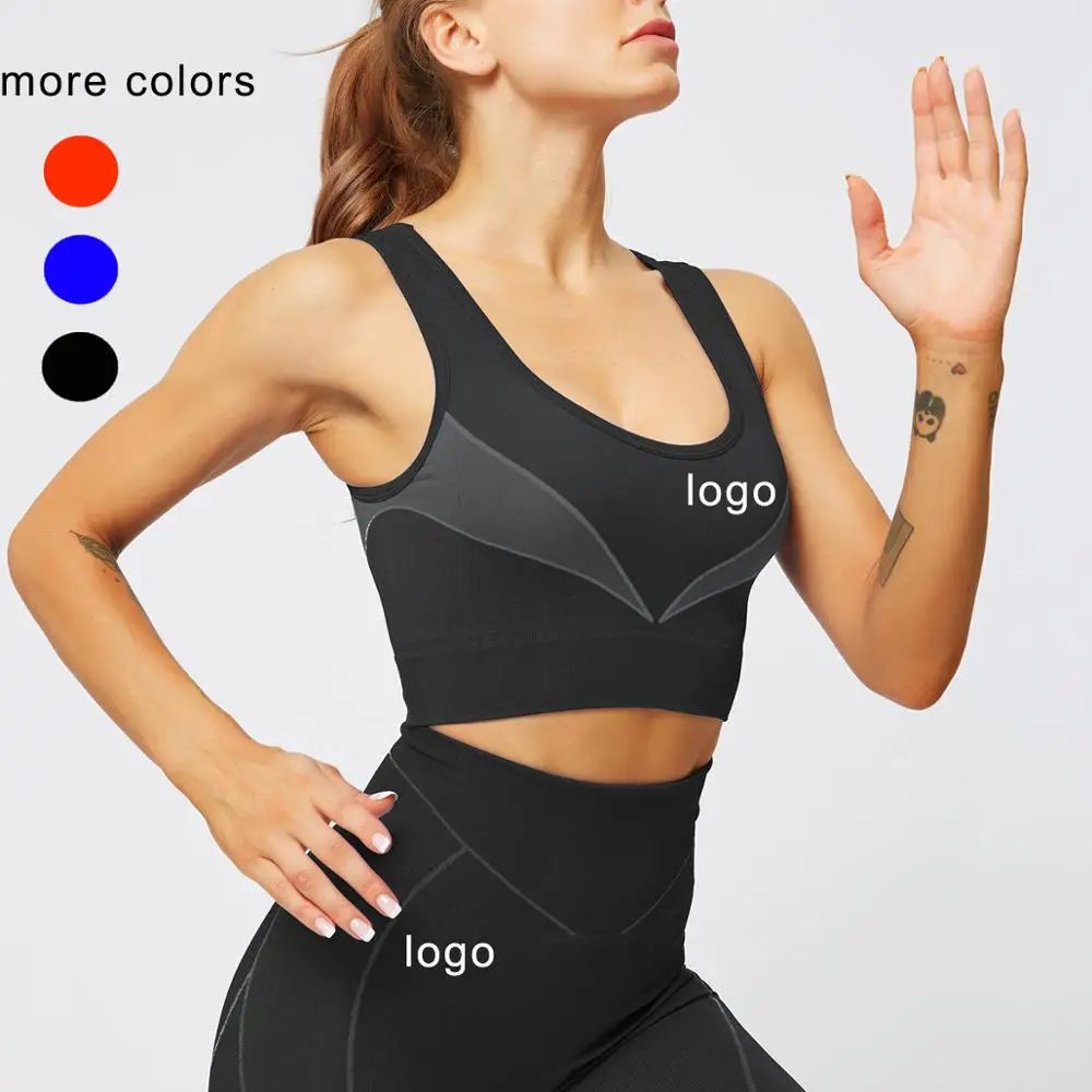 
2020 Yoga Apparel Wholesale Crop Top Gym Seamless Activewear Yoga Gym Yoga Sport Seamless Crop Top Tank Top Woman 