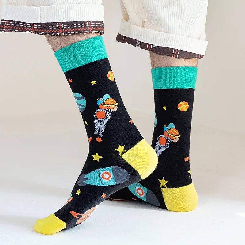 2022 Assorted Designs Custom Made Socks Funky Novelty Colorful Dress Cotton Happy Socks for Men