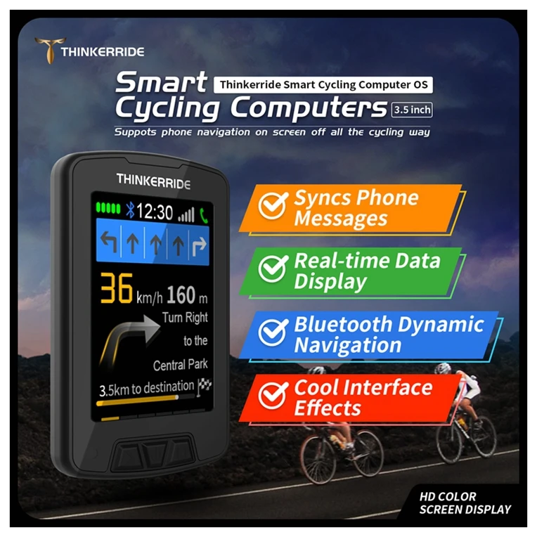 Durable Phone Wireless Connection Multi-function Bike Navigation Computer