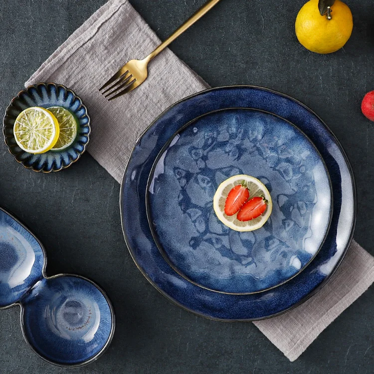 Classic Restaurant Fine Porcelain Crockery Dinner Set Nordic European Rustic Dinnerware Sets