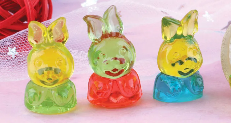 Chinese Snacks Halal Sweets 3D 4D Gummy Candy Bulk Confectionery Rabbit Shaped Jelly Gummy Candy