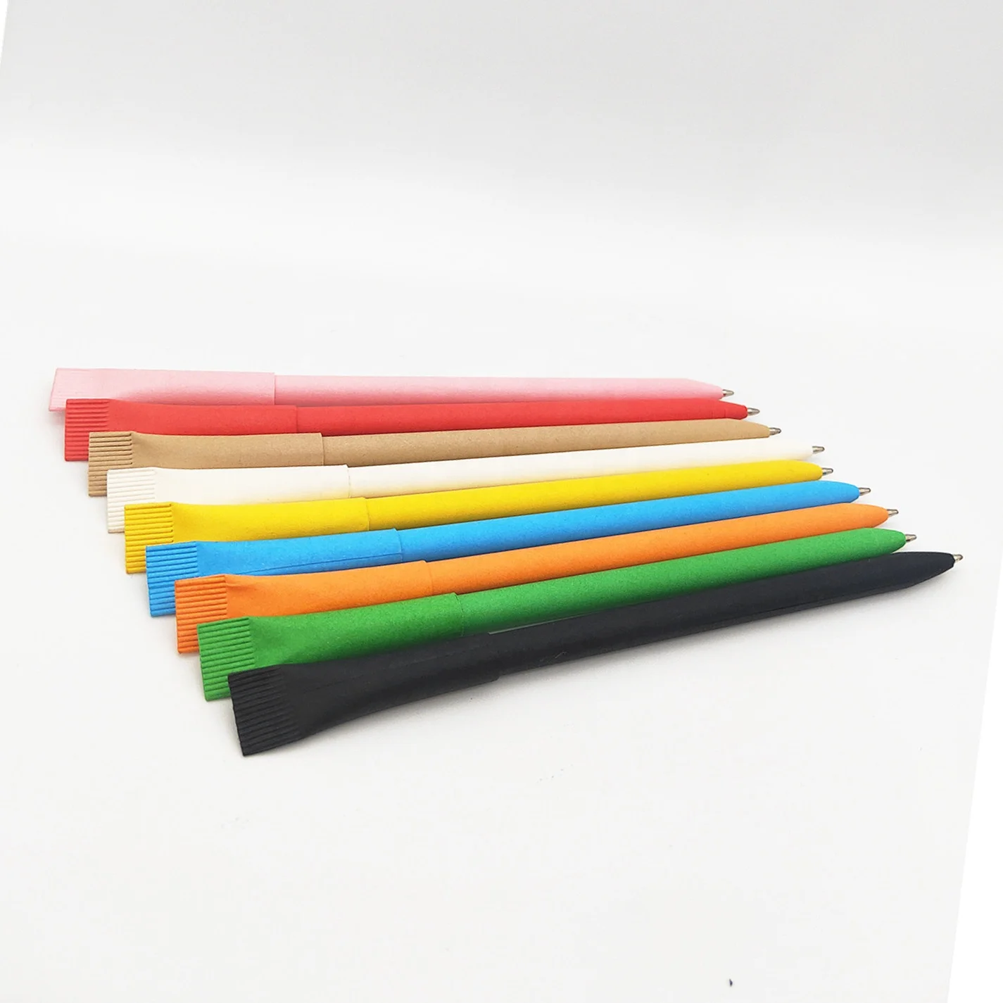 paper pens Personalize color recycled kraft paper ballpoint pen with rolling paper