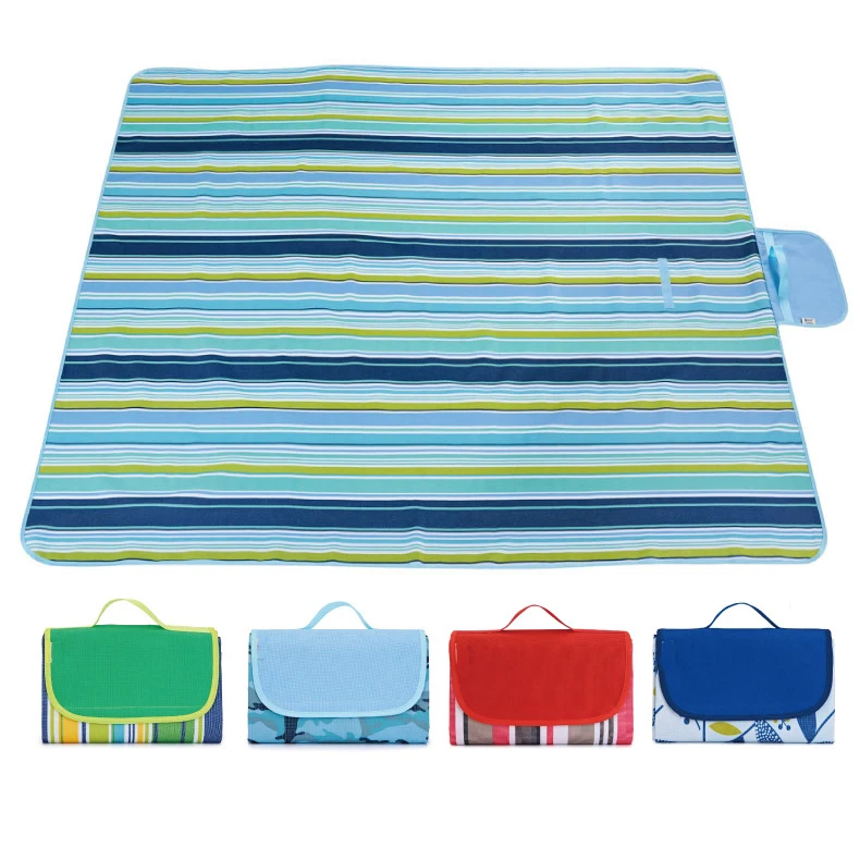 Lightweight Waterproof Foldable Picnic Blanket Beach Mat With Tote