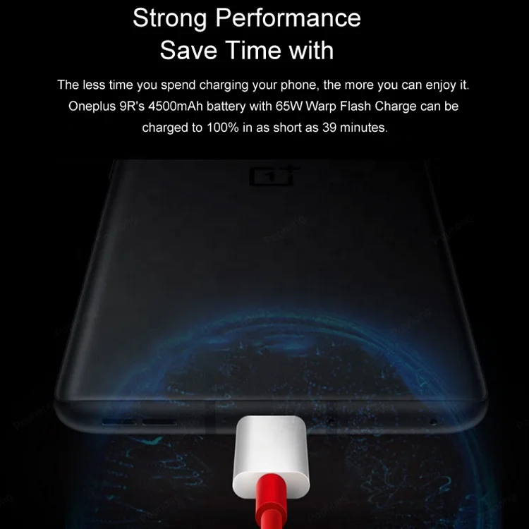 Drop Shipping 5G Smartphone 9 R Android 8GB 256GB Snapdragon 6.55 Inch 120Hz AMOLED 65W Fast Charge Smart Phone OnePlus