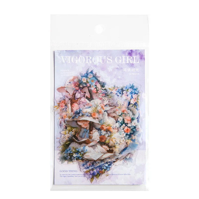 5Pcs/bag Cute Diary Stickers Scrapbooking vigorous girl journal Planner Japanese Kawaii Decorative Stationery Sticker