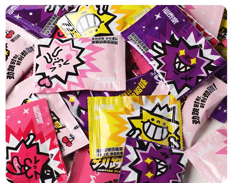 2023  Wholesale  Baida 100g Popping candy Stander bag package 4 fruity flavor mix