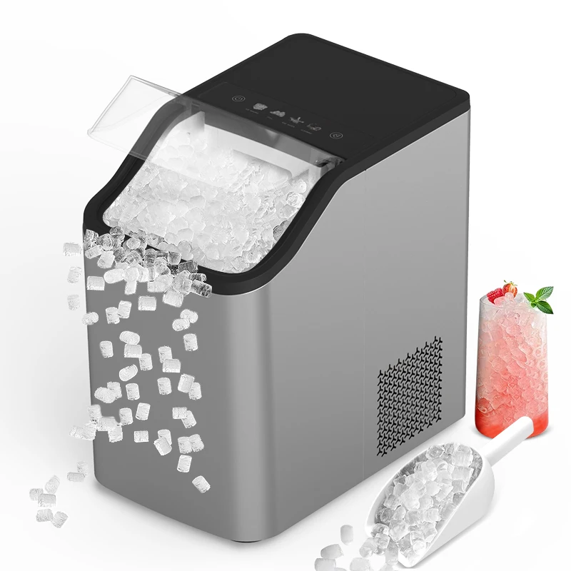 Countertop Self Cleaning Function 39.6Lbs/24H Portable 8-10 Minutes Compact Ice Maker