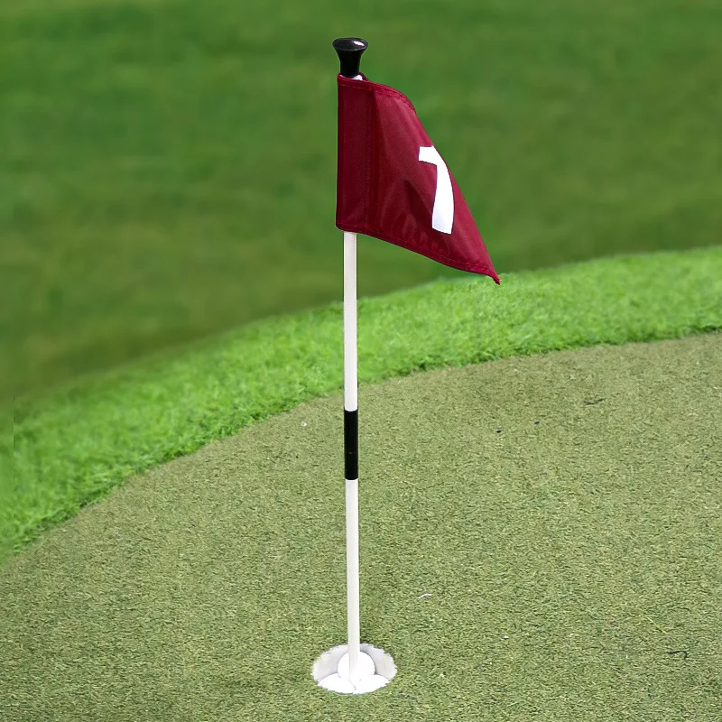 Golf Flagstick Detachable Golf Hole Cup and Flag Indoor Outdoor Garden Portable Golf Target Flags Nylon Mini Pin Flags