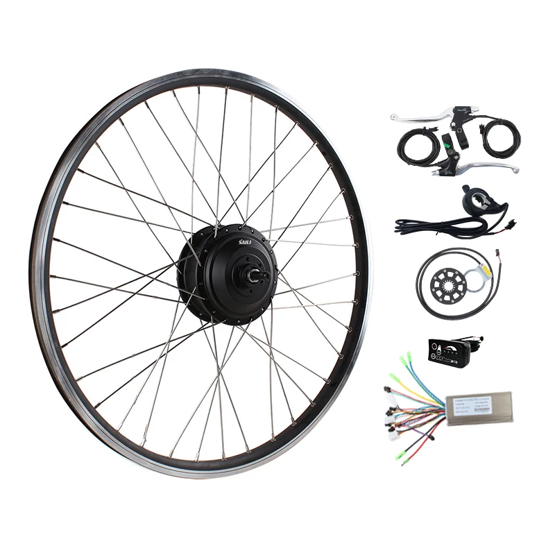 250W 350W 500W 36V 48V Brushless Geared Hub Motor Electric Bike Bicycle Conversion Kits 250w Front/Rear Wheel Electric Bike Kit
