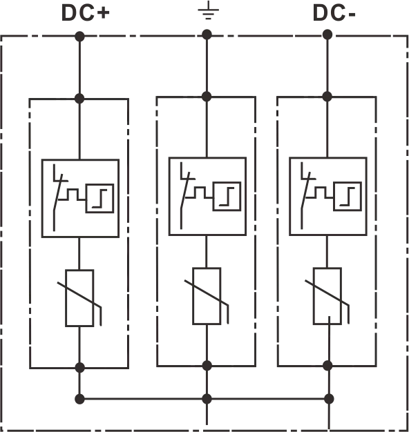 ETEK EKU5-T2-40PV  2P DC1000V Imax 40kA SURGE PROTECTIVE DEVICE ARRESTER  SPD