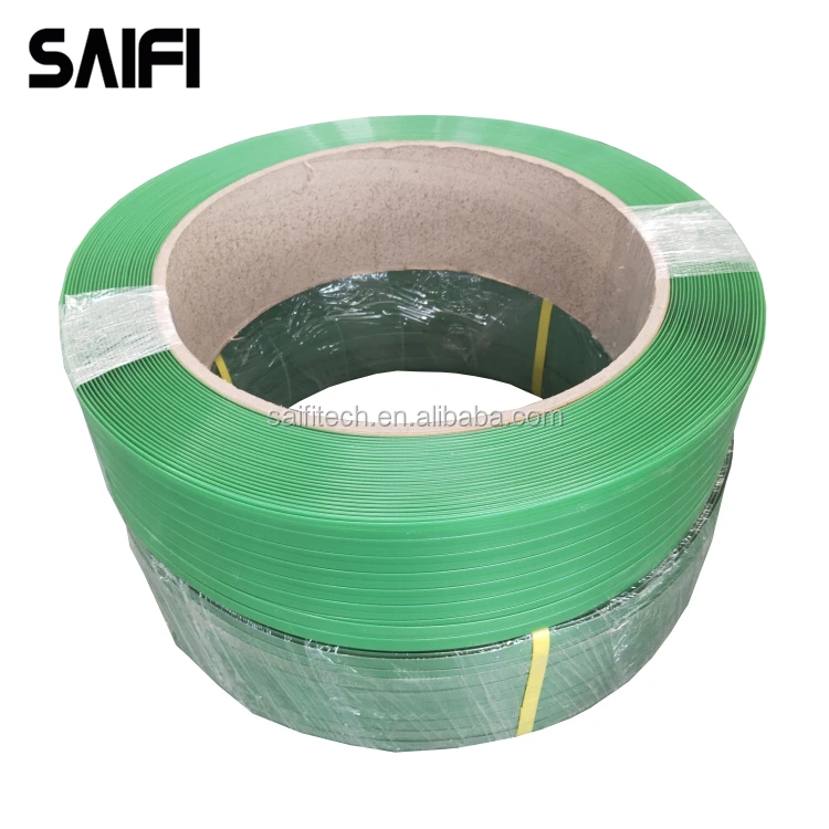 Semi automatic polyester strapping tape plastic jumbo roll pet strap with 13mm 16mm 19mm width