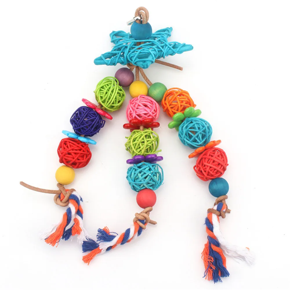 Bird Colorful Toy Fashion Parrot Interactive Toy Hanging Pet Toy