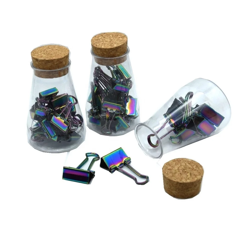 high quality dazzling 19mm 25mm 32mm metal binder clip   in gift box