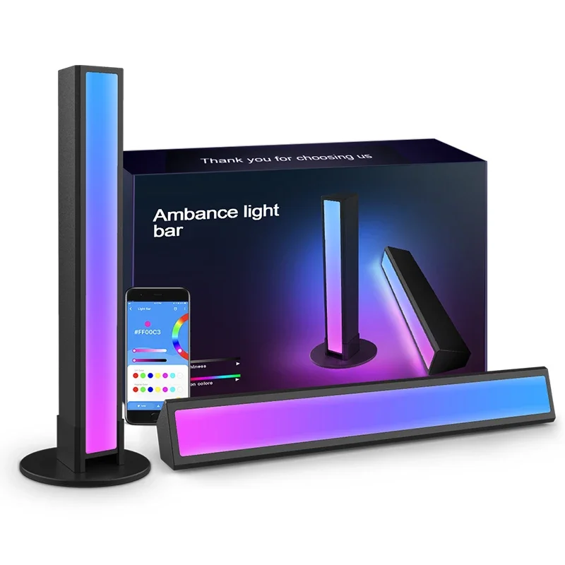 LEDILAND RGB Ambient Lighting Desk Lamp Acrylic Optic Fiber Gamer Computer Table Lamp TV Back Light Room Atmosphere Desktop