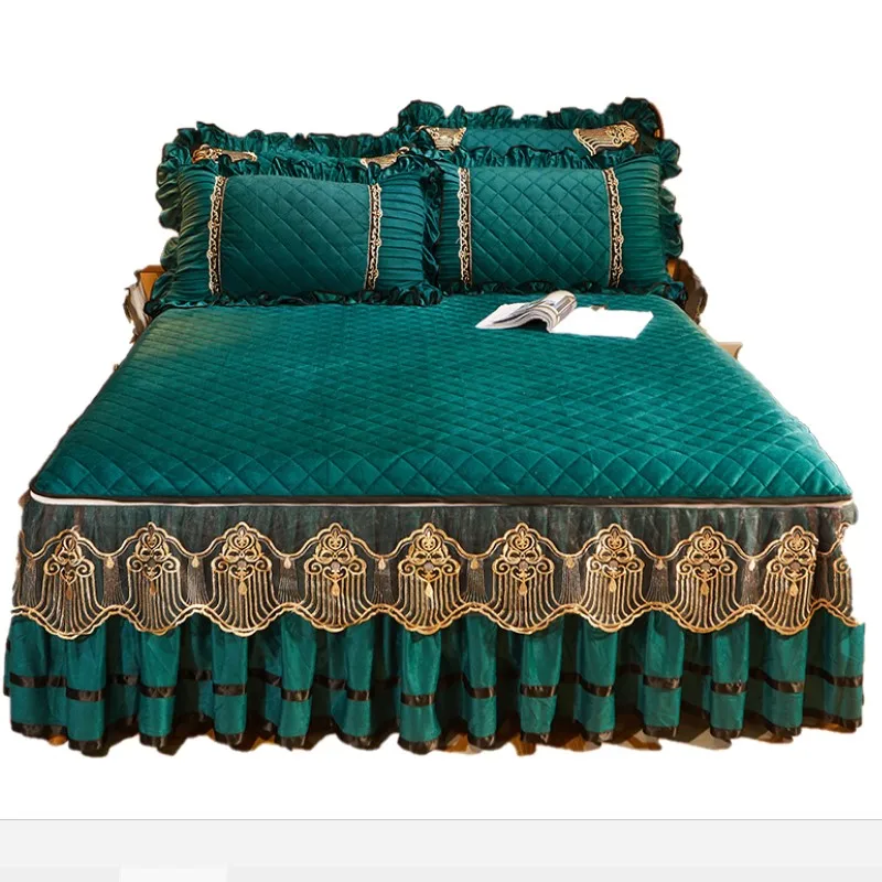 Роскошные бархатные кружевные юбки в американском стиле для гостиничной кровати