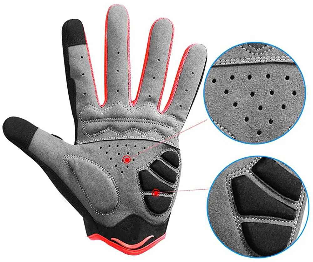 2022 High quality  Breathable Hand Safety Protective Full Finger Outdoor Sport cycling racing Gloves for adults