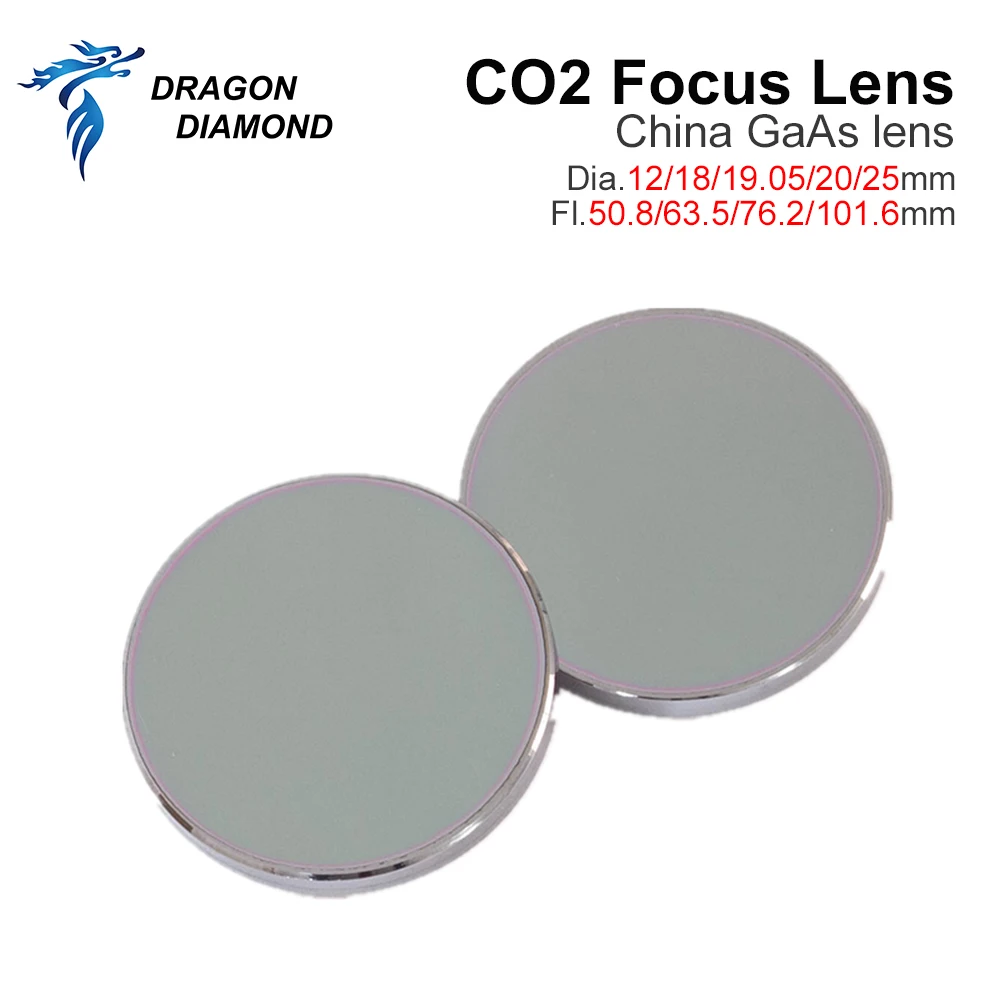 Factory supply laser lens focus lens reflection mirror lens Dia 19/20/25 mm for 300W co2 laser cut machine equipment parts