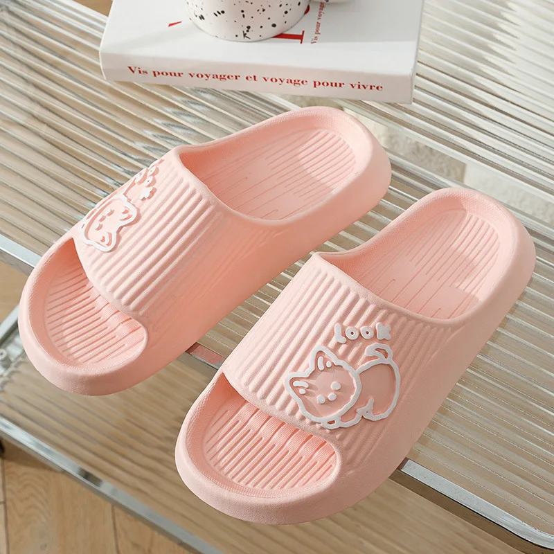Hot selling summer beach slippers slides flat bath bathroom slippers for women men